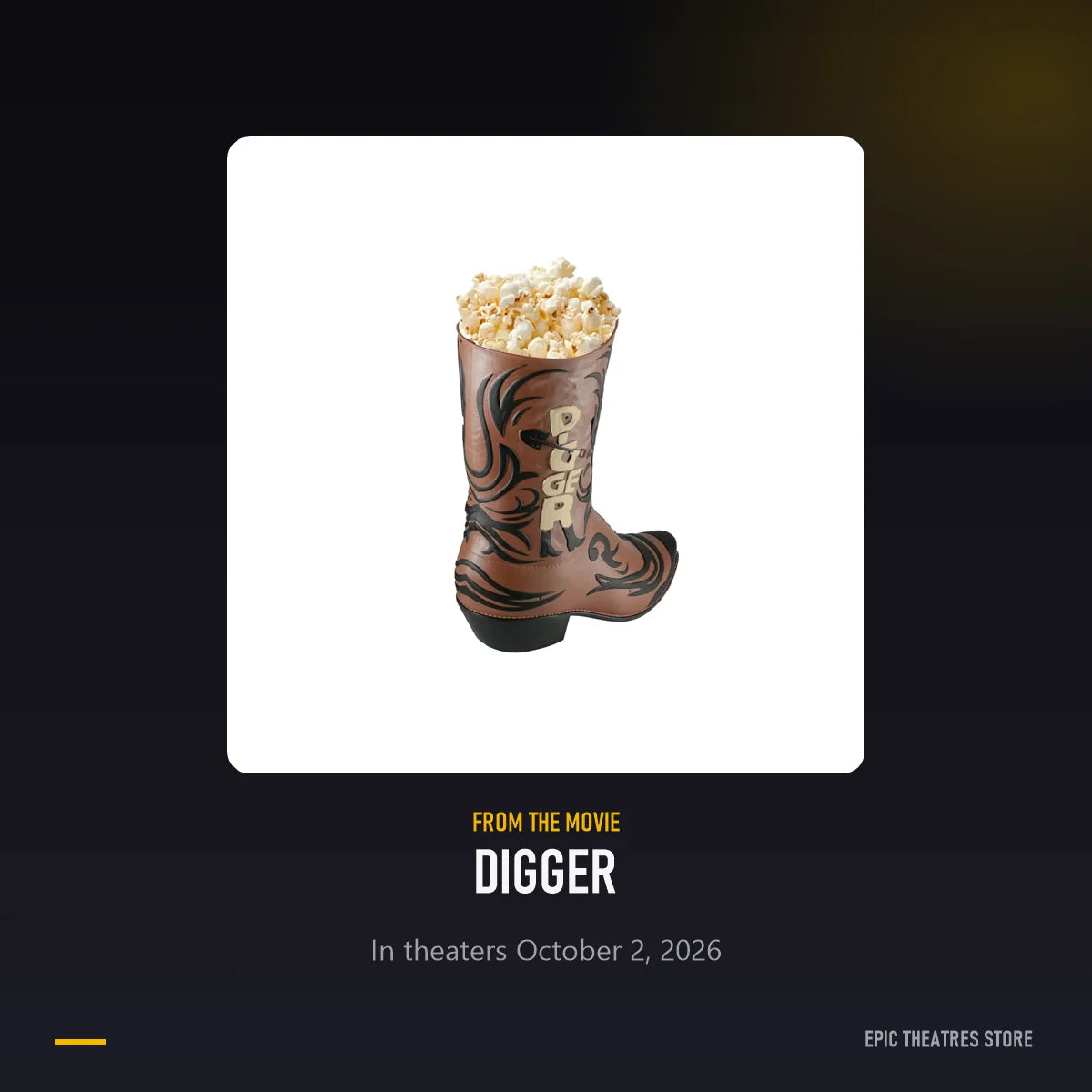 Digger Boot Popcorn Bucket from Digger