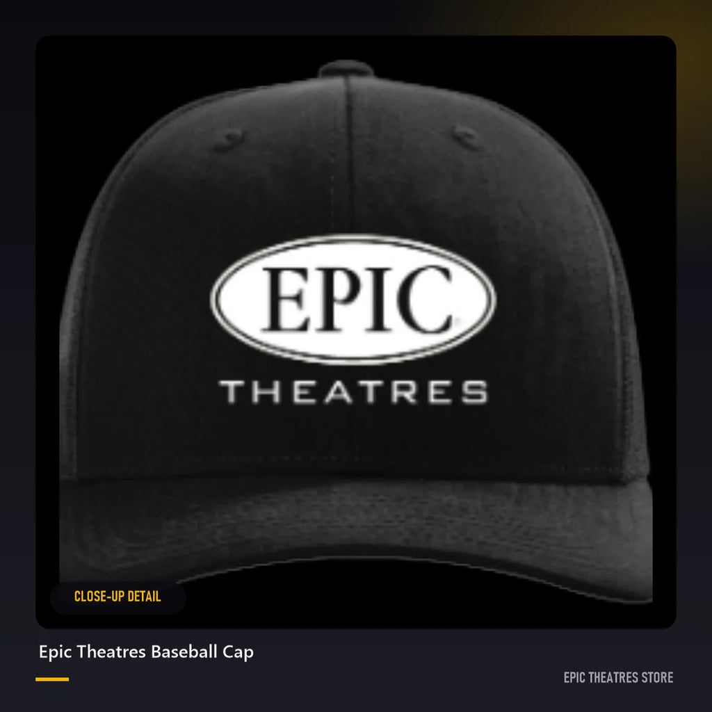 Epic Theatres Baseball Cap close-up detail