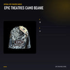 Epic Theatres Camo Beanie specifications and features