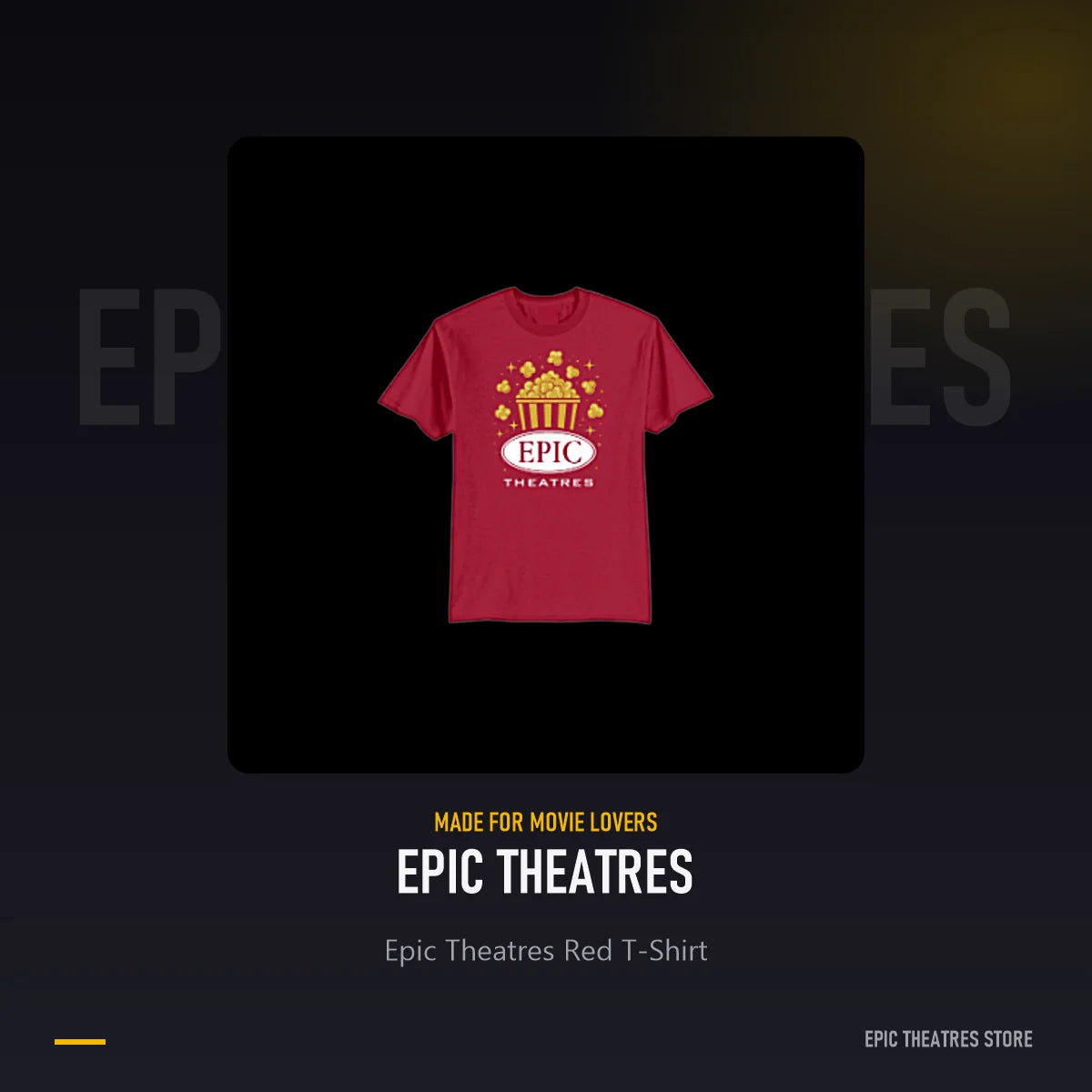 Epic Theatres Red T-Shirt, official Epic Theatres merchandise