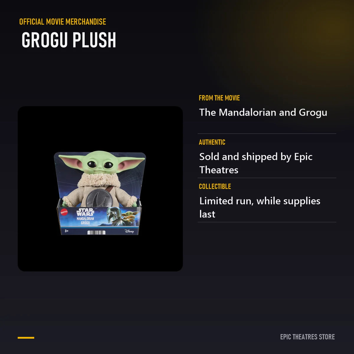 Grogu Plush specifications and features