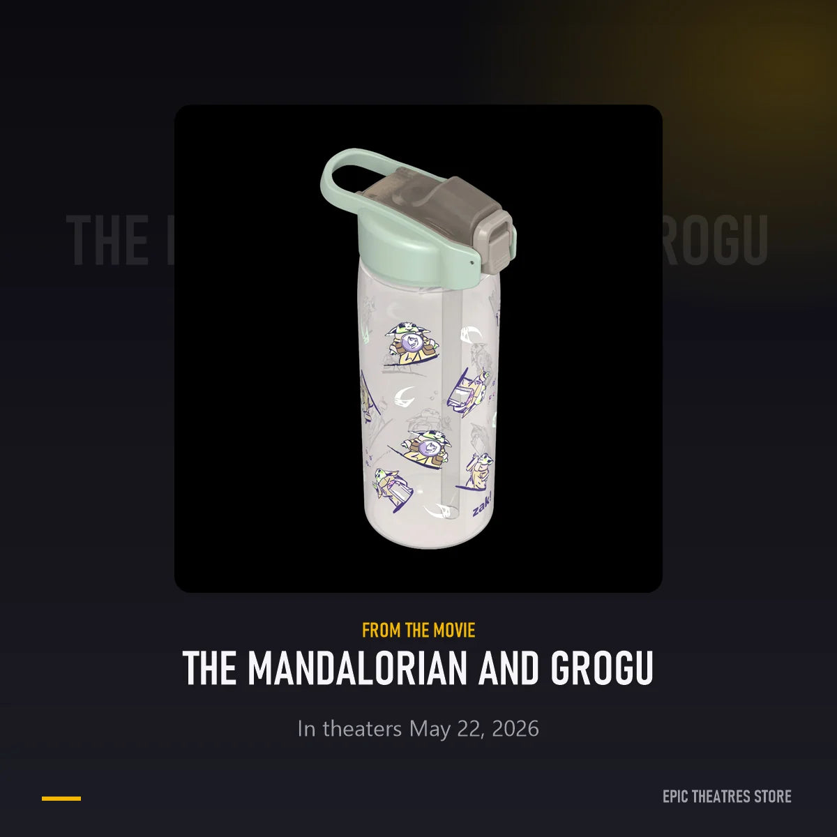 Grogu Water Bottle from The Mandalorian and Grogu