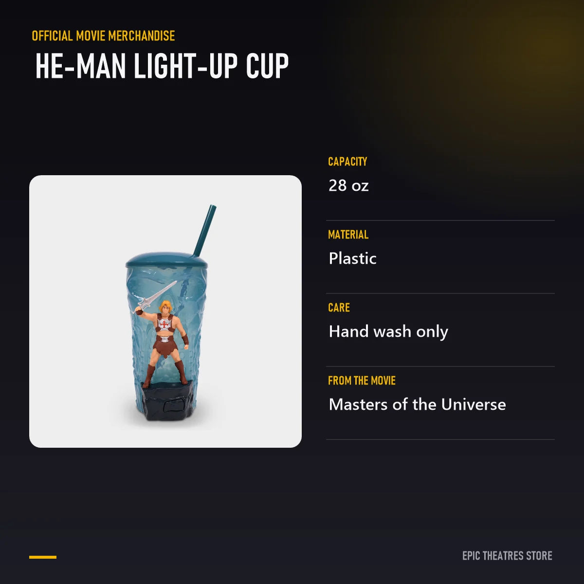 He-Man Light-Up Cup specifications and features