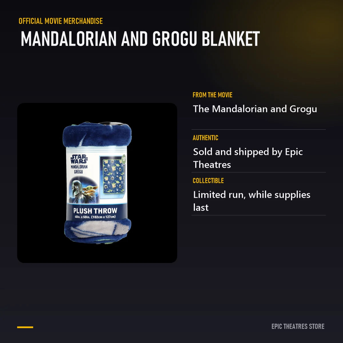 Mandalorian and Grogu Blanket specifications and features