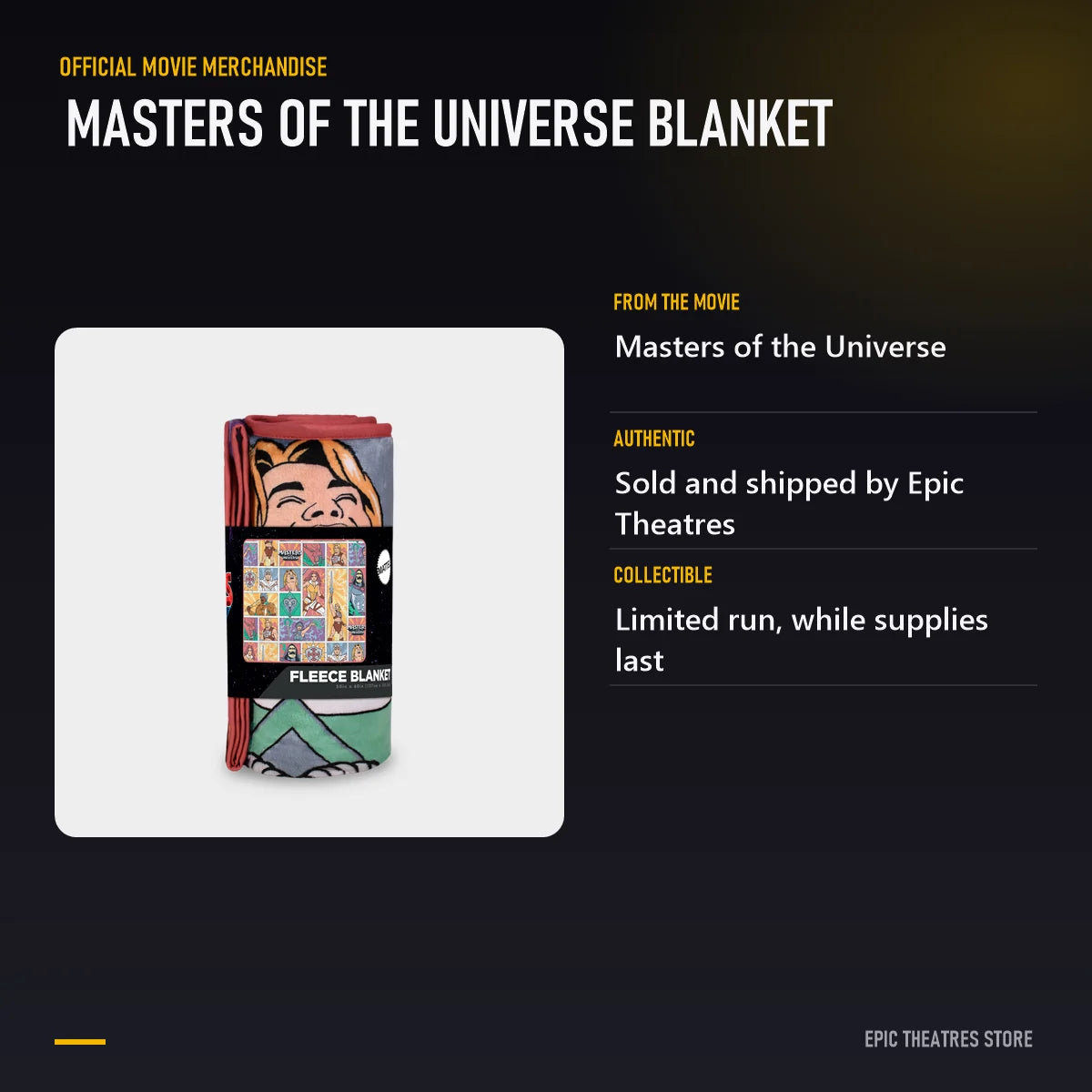 Masters of the Universe Blanket specifications and features