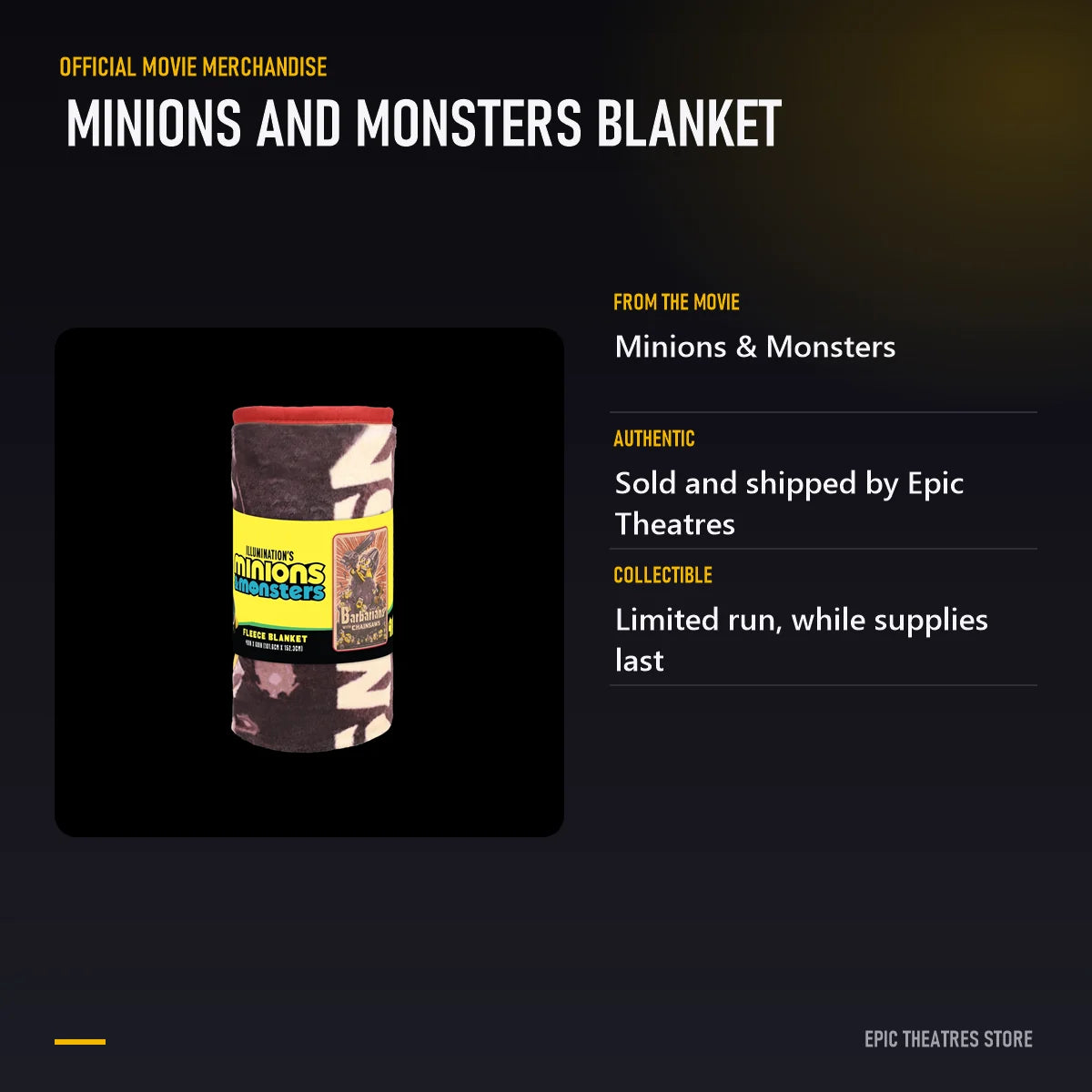 Minions and Monsters Blanket specifications and features