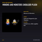 Minions and Monsters Shoulder Plush specifications and features