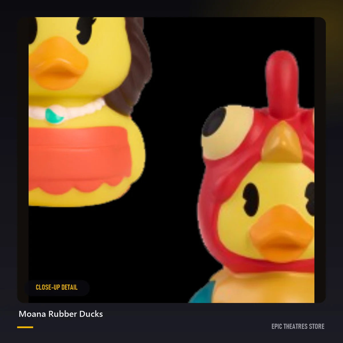 Moana Rubber Ducks close-up detail