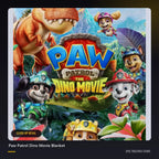 Paw Patrol Dino Movie Blanket close-up detail