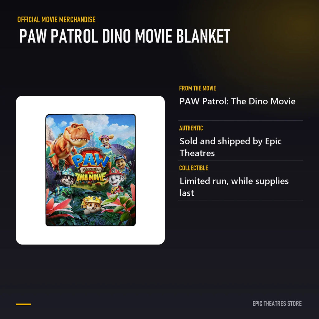 Paw Patrol Dino Movie Blanket specifications and features