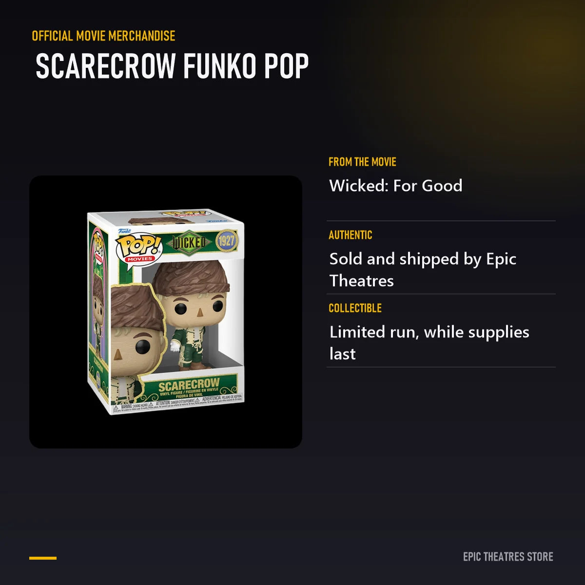 Scarecrow Funko Pop specifications and features