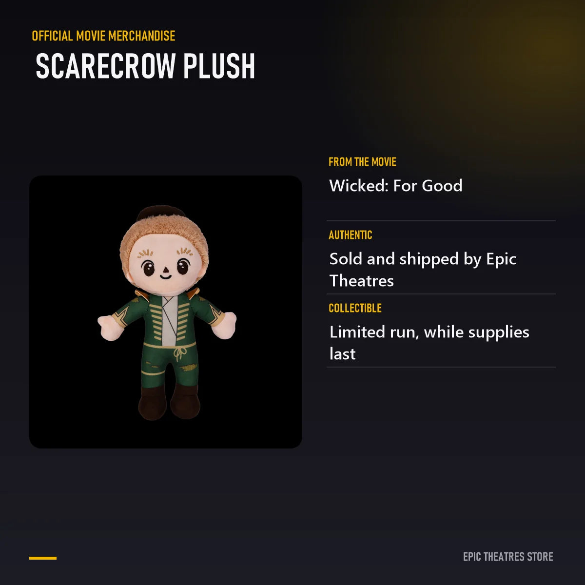 Scarecrow Plush specifications and features