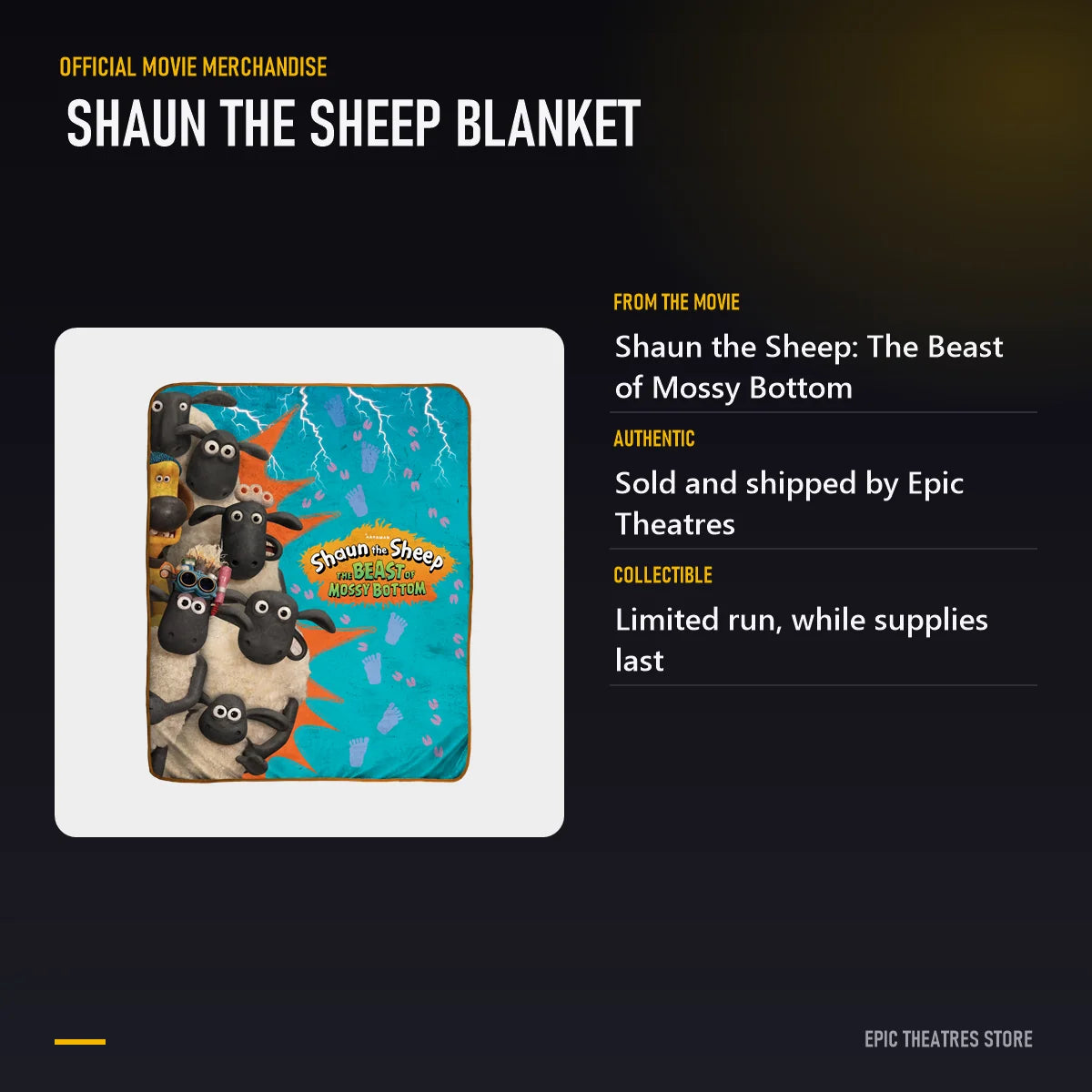 Shaun the Sheep Blanket specifications and features