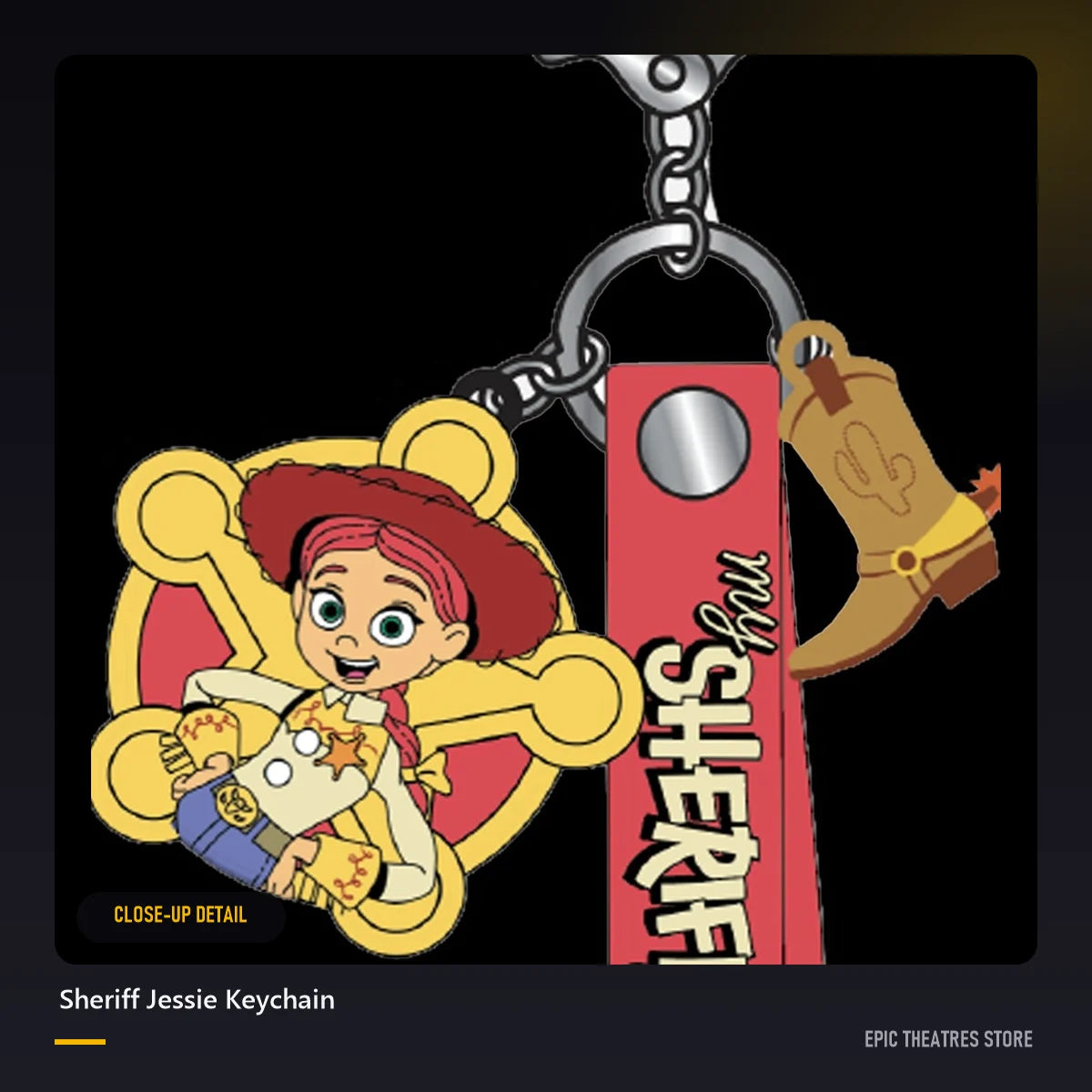 Sheriff Jessie Keychain close-up detail