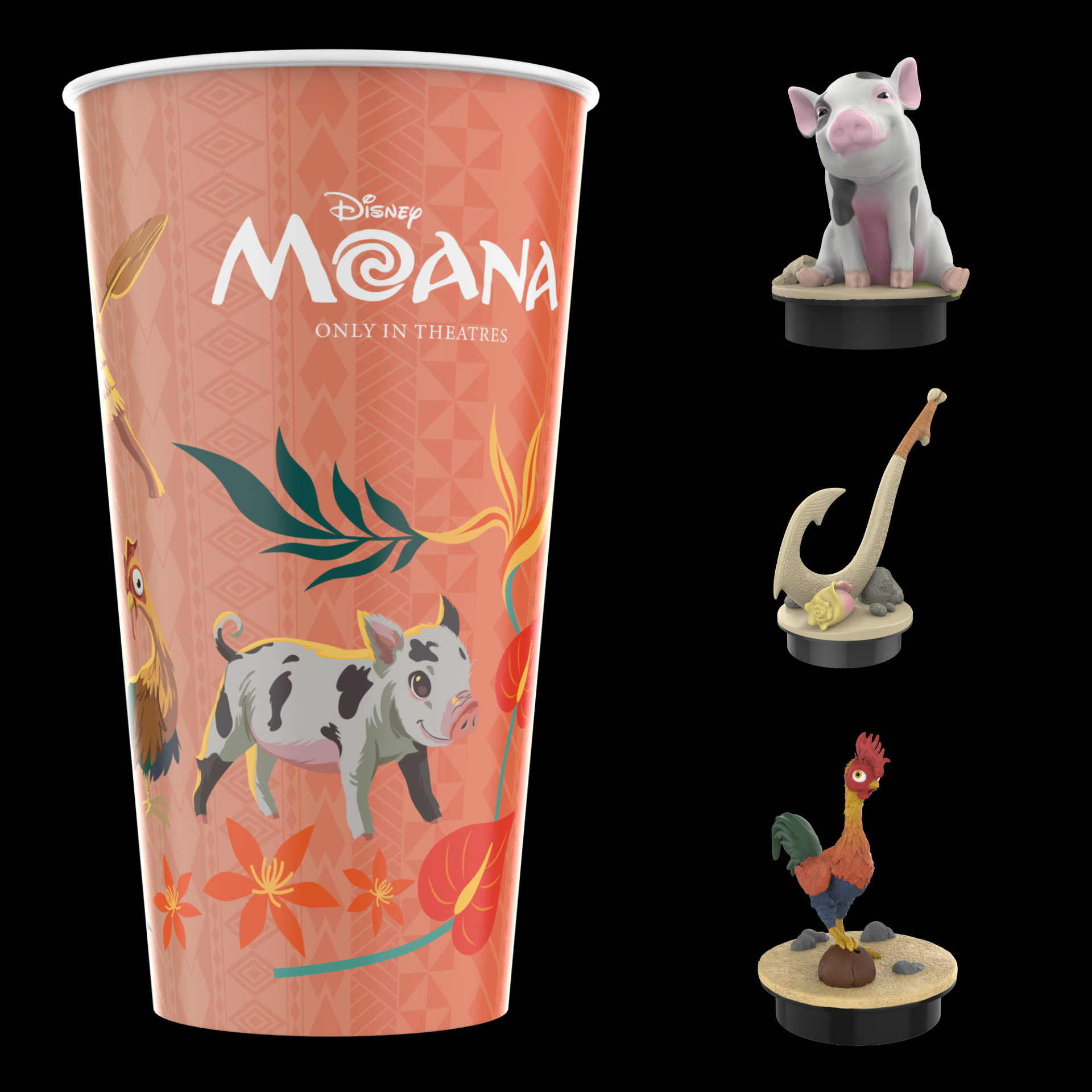 Moana 44 oz Promo Cup with Mystery Topper