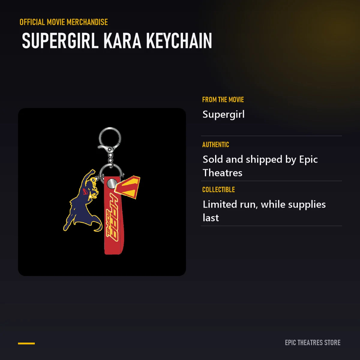 Supergirl Kara Keychain specifications and features