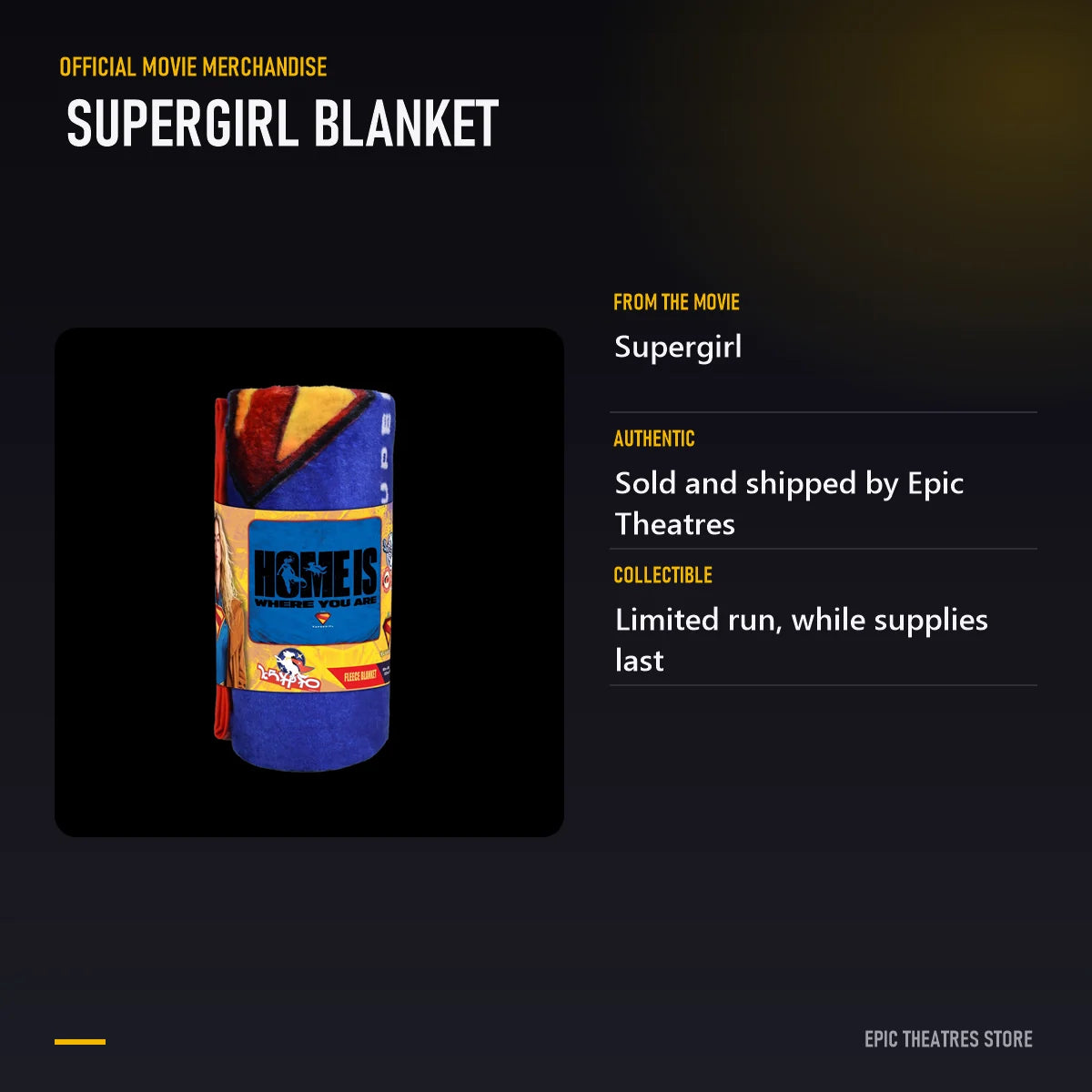 Supergirl Blanket specifications and features
