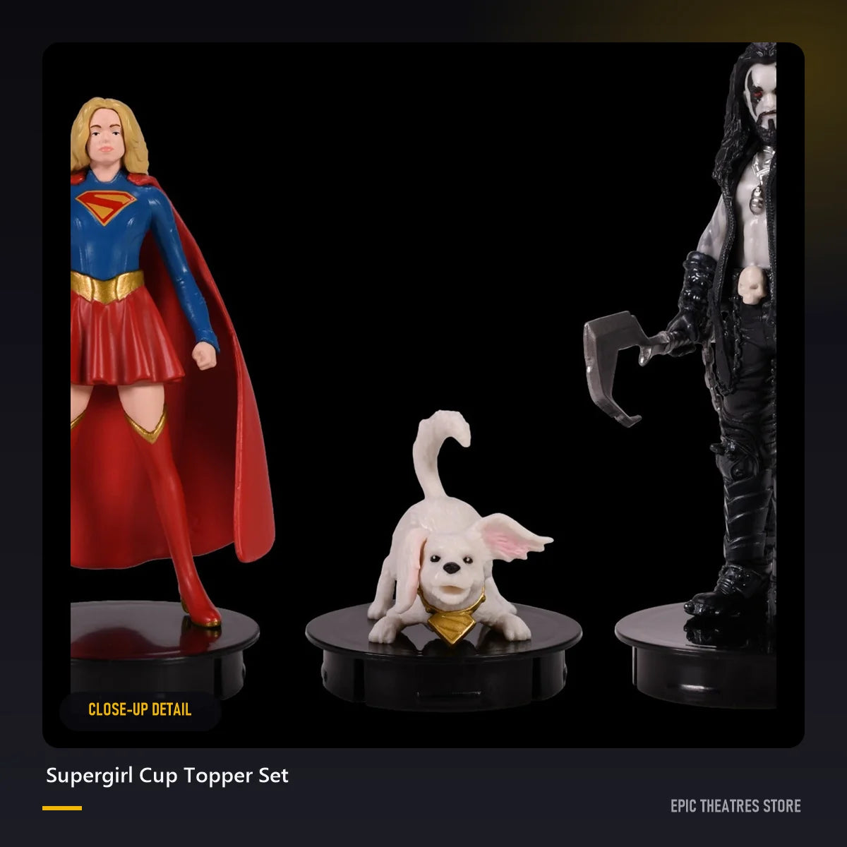 Supergirl Cup Topper Set close-up detail