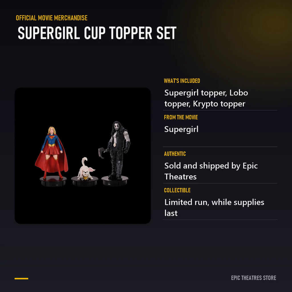Supergirl Cup Topper Set specifications and features