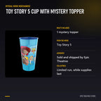 Toy Story 5 Cup with Mystery Topper specifications and features