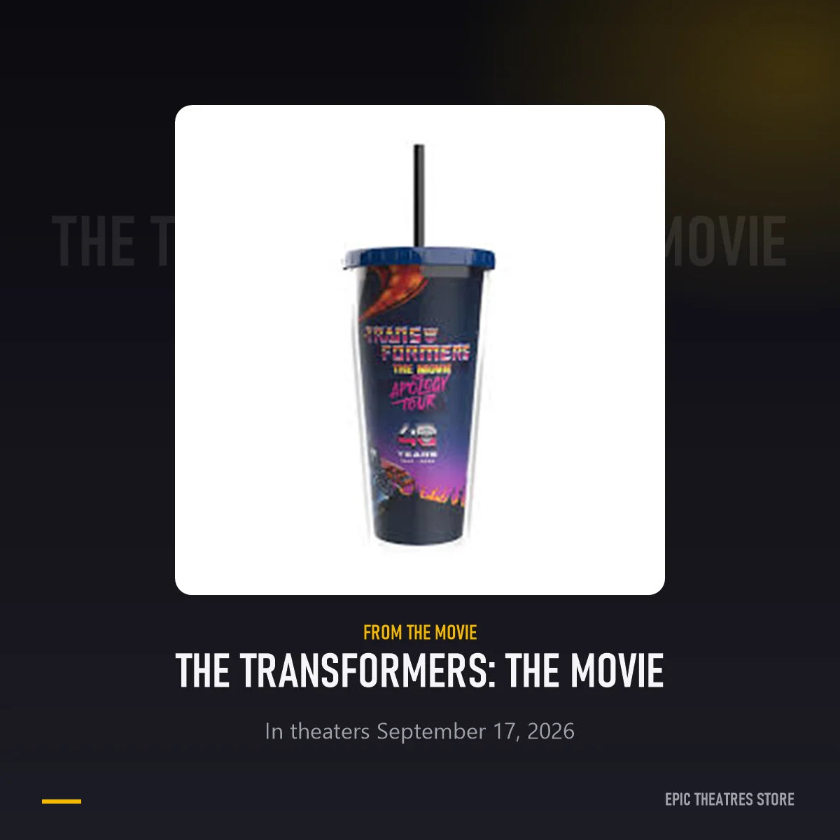 Transformers 40th Anniversary Cup from The Transformers: The Movie